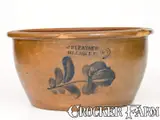 J.B. Leathers, Rare J. B. LEATHERS / MT. EAGLE PA Stoneware Bowl, circa 1875, Stoneware