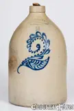 A. B. Wheeler & Co., A.B. WHEELER & CO. / No. 69 BROAD STREET / BOSTON, MASS Stoneware Jug, circa 1875, Stoneware