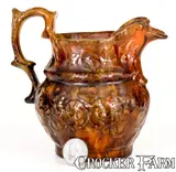 John Bell, Rare JOHN BELL / WAYNESBORO Small-Sized Molded Redware Pitcher