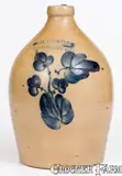 F.H. Cowden, 1 Gal. F. H. COWDEN / HARRISBURG, PA Stoneware Jug with Floral Decoration