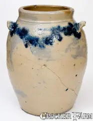 H. Remmey, Very Rare H. REMMEY / BALTIMORE Stoneware Jar, circa 1815-1820, circa 1815-1820, Stoneware