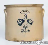 Van Schoik & Dunn, Rare VAN SCHOIK & DUNN / MIDDLETOWN POINT, NJ Stoneware Crock, circa 1855, Stoneware