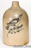 G. W. Fulper & Bros, 3 Gal. G. W. FULPER & BROS. / FLEMINGTON, NJ Stoneware Bird Jug, circa 1880, Stoneware