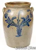 W.H. Lehew & Co., 2 Gal. W. H. LEHEW & CO. / STRASBURG, VA Stoneware Jar with Floral Decoration, circa 1865, Stoneware