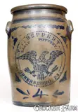 T.F. Reppert Eagle Pottery, T. F. REPPERT / EAGLE POTTERY / GREENSBORO, PA Stoneware Jar, circa 1880, Stoneware