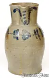 W.H. Lehew & Co., 2 Gal. W. H. LEHEW & CO. / STRASBURG, VA Stoneware Pitcher with Floral Decoration, circa 1870, Stoneware