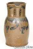 L.D. Funkhouser & Co, Very Rare L.D. FUNKHOUSER & CO / STRASBURG, VA Stoneware Pitcher, circa 1880, Stoneware