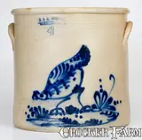 J. & E. Norton, J. & E. NORTON / BENNINGTON, VT Stoneware Chicken Crock, circa 1855, Stoneware