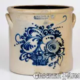 J. Norton & Co., J. NORTON & CO / BENNINGTON VT Stoneware Flower Basket Crock