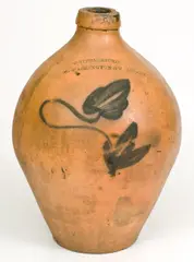 Smith & Brickner, SMITH & BRICKNER / WASHINGTON ST. / ALBANY Advertising Jug, circa 1830, Stoneware