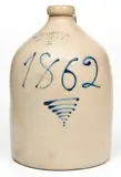 R. O'connell, Rare R. O'CONNELL / ALBANY 1862 Stoneware Jug, 1862, Stoneware