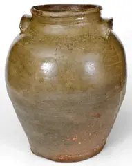 David Drake, Rare and Important Nine-Gallon David Drake Stoneware Jar, "Aug 5, 1851 / Dave", 1851, Stoneware