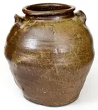 David Drake, Fine Stoneware Jar Incised "Lm," Dave at Lewis Miles' Stoney Bluff Manufactory, Edgefield District, SC, circa 1857, Stoneware