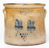 Brown Brothers, 2 Gal. BROWN BROTHERS / HUNTINGTON, Long Island Stoneware Crock with Floral Decoration