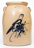 E & L P Norton, 4 Gal. E. & L. P. NORTON / BENNINGTON, VT Stoneware Jar with Bold Bird Decoration