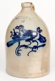 Fine J. NORTON & CO. / BENNINGTON, VT Stoneware Double Bird Jug by J. Norton & Co., circa 1860, Stoneware, sold Apr 2021