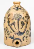 M. C. Webster & Son, Rare M. C. WEBSTER & SON / HARTFORD Stoneware Water Cooler w/ Elaborate Decoration, circa 1840-1857, Stoneware