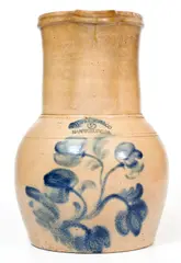 T.H. Willson & Co., Exceedingly Rare T.H. WILLSON & CO / HARRISBURG, PA Stoneware Pitcher, circa 1852-1855, Stoneware