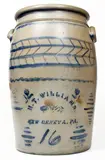 R. T. Williams, Fine 16 Gal. R. T. WILLIAMS / NEW GENEVA, PA Stoneware Jar