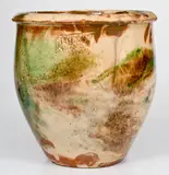 S. Bell & Son, S. BELL & SON / STRASBURG, VA Multi-Glazed Redware Jar