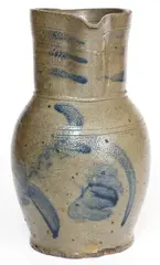 J.M. Hickerson, Fine 1 1/2 Gal. J. M. HICKERSON / STRASBURG, VA Stoneware Pitcher, circa 1880, Stoneware