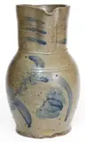 J.M. Hickerson, Fine 1 1/2 Gal. J. M. HICKERSON / STRASBURG, VA Stoneware Pitcher, circa 1880, Stoneware