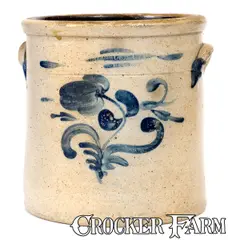 W. T. Moore, Rare W. T. MOORE / MIDDLEBURY, SUMMIT CO, OHIO Stoneware Crock, circa 1865, Stoneware