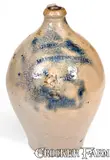 J. Remmey, Fine J. REMMEY / MANHATTAN-WELLS / NEW-YORK Cobalt-Decorated Stoneware Jug