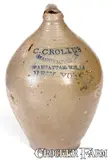 C. Crolius, C. CROLIUS / MANUFACTURER / MANHATTAN WELLS / NEW-YORK Stoneware Jug