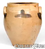 Lewis & Gardiner, Rare LEWIS & GARDINER / HUNTINGTON, L.I. Stoneware Jar, circa 1827-1829, Stoneware