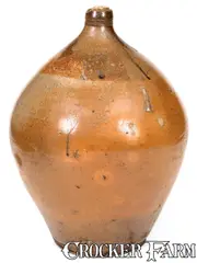 Charlestown, Fine CHARLESTOWN / GGG Iron-Decorated Stoneware Jug (Frederick Carpenter, Charlestown, MA), circa 1812, Stoneware