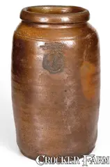Earliest Southern Maker's Mark, Exceedingly Rare and Important "Baltimore Union Stoneware Manufactory" Jar, 1808-1810 (Earliest Southern Maker's Mark), 1808-1810, Stoneware