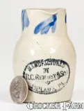 R.C. Remmey & Son, Extremely Rare Miniature R.C. REMMEY & SON / PHILADELPHIA, PA Stoneware Pitcher, circa 1895, Stoneware