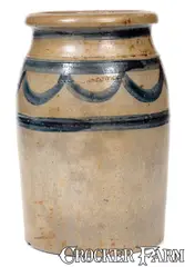 N. Cooper & Power, Fine N. COOPER & POWER / MAYSVILLE, KY Stoneware Jar, circa 1870, Stoneware