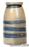 N. Cooper & Power, Rare N. COOPER & POWER / MAYSVILLE, KY Stoneware Striped Canning Jar Impressed, circa 1870, Stoneware