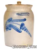 Nichols & Co., SIPE, NICHOLS & CO. / WILLIAMSPORT, PA Lidded Stoneware Jar