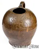 David Drake, Very Rare "Dave" (Enslaved African-American Potter David Drake) Edgefield, SC Civil War-era Stoneware Jug, 1861, Stoneware
