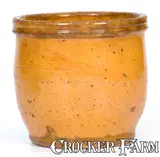 John Bell, JOHN BELL / WAYNESBORO Redware Cream Jar with Yellow Glaze