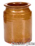 A. Wilcox, Scarce A. WILCOX / W. Bloomfield, New York Glazed Redware Jar, circa 1850, Redware
