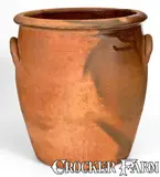 A. Wilcox, Large-Sized A. WILCOX / West Bloomfield (Ontario County) Redware Jar, circa 1850, Redware