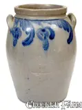 J. Keister & Co, J. KEISTER & CO. / STRASBURG, VA Stoneware Jar w/ Floral Decoration, circa 1870, Stoneware