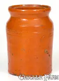 Bacher & Kern, Very Rare BACHER & KERN / WINCHESTER, VA Redware Canning Jar, circa 1883, Redware