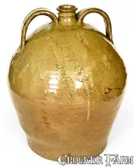 David Drake, Important Double-Handled Stoneware Jug by Dave (August 31, 1852), Edgefield District, SC, 1852, Stoneware
