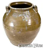 David Drake, Exceptional Stoneware Jar by Dave (February 2, 1852), with Rare Rutile Decoration, Edgefield District, SC, 1852, Stoneware