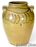 Winthrop Chandler, 5 Gal. CHANDLER/ MAKER, Edgefield District, SC Stoneware Jar with Iron Slip Decoration, circa 1850, Stoneware