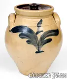 N. Clark & Co., 1 Gal. N. CLARK & CO. / ROCHESTER Stoneware Lidded Jar