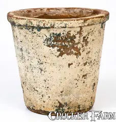 G.W. Duey, Exceedingly Rare G.W. DUEY / RAPIDAN, Virginia Redware Flowerpot, fourth quarter 19th century, Redware
