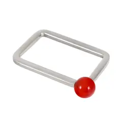 Georg Jensen, Breloc Georg Jensen, ornat cu carneolă, design Andreas Mikkelsen, în cutia originală, a doua jumătate a sec. XX, carneolă