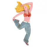 Raluca Ilaria Demetrescu, Iele dansând break dance, 2024, ceramică glazurată, arsă la 1050 C
