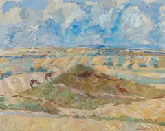 Jens Peter Groth Jensen, Ved Hundborg, 1975, Oil on canvas